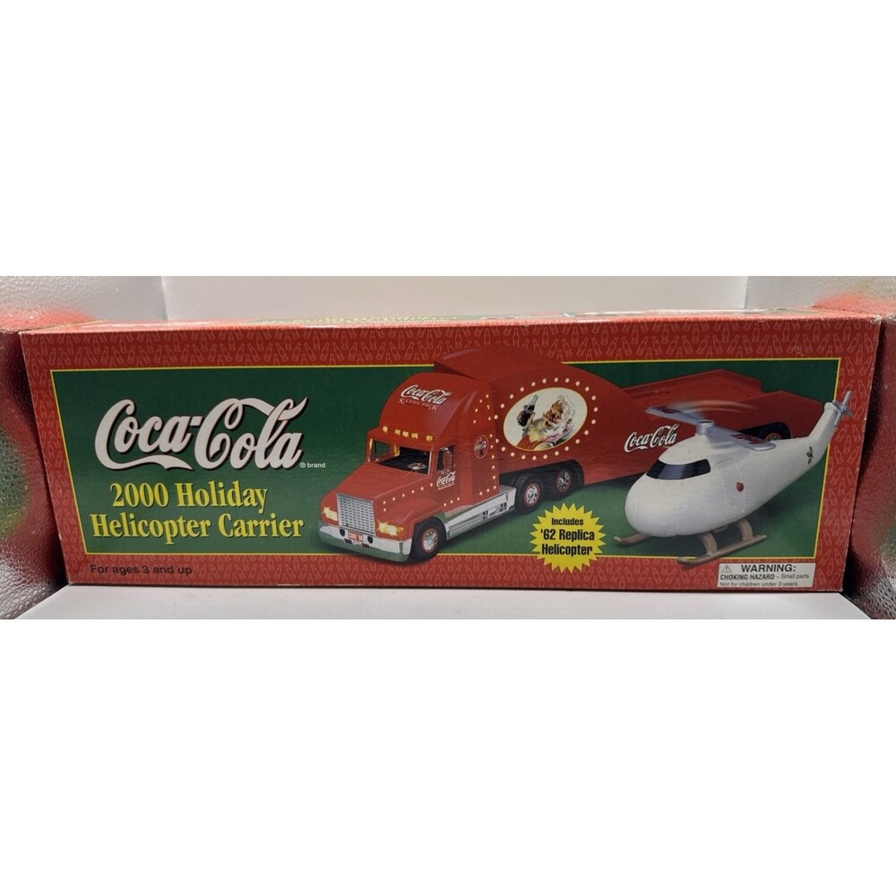 Coca-Cola 2000 Holiday Helicopter Carrier Limited Edition '62 Replica NEW IN BOX
